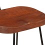 Taburetes de barra 2 uds 49x43x103 cm madera maciza de mango
