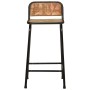 Taburetes de barra 2 uds 46x35,5x80 madera maciza reciclada
