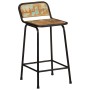 Taburetes de barra 2 uds 46x35,5x80 madera maciza reciclada