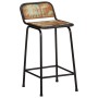 Taburetes de barra 2 uds 46x35,5x80 madera maciza reciclada
