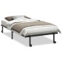 Estructura de cama sin colchón plegable negro acero 100x200 cm