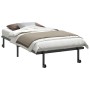 Estructura de cama sin colchón plegable negro acero 100x200 cm