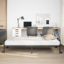 Estructura de cama sin colchón plegable negro acero 100x200 cm