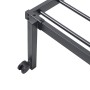 Estructura de cama sin colchón plegable negro acero 100x200 cm