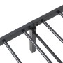Estructura de cama sin colchón plegable negro acero 100x200 cm