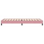 Cama box spring sin colchón rosa terciopelo 80x220 cm