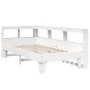 Cama con estantería sin colchón madera maciza de pino 90x190 cm