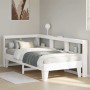 Cama con estantería sin colchón madera maciza de pino 90x190 cm