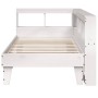 Cama con estantería sin colchón madera maciza de pino 90x190 cm