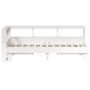Cama con estantería sin colchón madera maciza de pino 90x190 cm