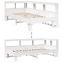 Cama con estantería sin colchón madera maciza de pino 90x190 cm