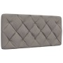 Estructura de cama sin colchón tela gris taupe 100x200 cm