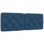 Cama sin colchón tela azul 140x190 cm