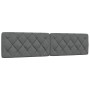Cama sin colchón tela gris oscuro 200x200 cm