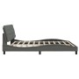 Cama sin colchón tela gris oscuro 200x200 cm