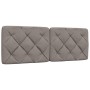 Estructura cama con LED sin colchón tela gris taupe 120x200 cm