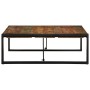 Mesa de centro multicolor 100x100x35 cm madera maciza reciclada