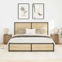 Mesitas de noche con luces LED 2 uds roble artisan 38x34x50 cm