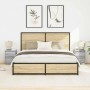 Mesillas de noche con luces LED 2 uds gris sonoma 38x34x50 cm