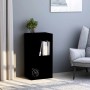 Estantería de 2 niveles madera contrachapada negro 40x30x76,5cm