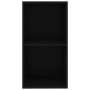 Estantería de 2 niveles madera contrachapada negro 40x30x76,5cm