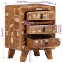 Mesilla de noche 2 uds 37x32x50 cm madera maciza reciclada