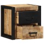 Mesita de noche madera maciza de mango 40x35x40 cm