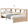 Cama con estantería sin colchón madera maciza de pino 100x200cm