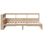 Cama con estantería sin colchón madera maciza de pino 100x200cm