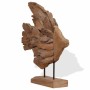 Escultura de pez de teca 40x12x57 cm