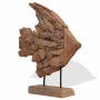 Escultura de pez de teca 40x12x57 cm