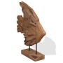 Escultura de pez de teca 40x12x57 cm