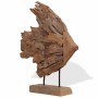 Escultura de pez de teca 40x12x57 cm