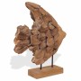 Escultura de pez de teca 40x12x57 cm