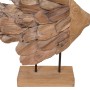 Escultura de pez de teca 40x12x57 cm