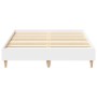 Estructura de cama sin colchón blanca 140x190 cm