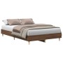 Estructura de cama sin colchón marrón roble 120x190 cm madera