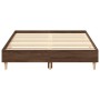 Estructura de cama sin colchón marrón roble 120x190 cm madera