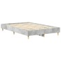 Estructura de cama sin colchón gris hormigón 140x190 cm madera