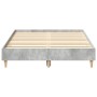 Estructura de cama sin colchón gris hormigón 140x190 cm madera