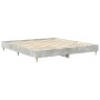 Estructura de cama sin colchón gris hormigón 200x200 cm