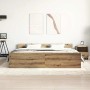 Estructura de cama sin colchón roble artesanal 180x200 cm