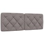 con LED sin colchón tela gris taupe 140x190 cm