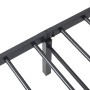 Estructura de cama sin colchón plegable negro acero 75x190 cm