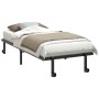Estructura de cama sin colchón plegable negro acero 90x200 cm