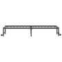 Estructura de cama sin colchón plegable negro acero 90x200 cm