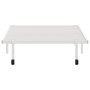 Estructura de cama sin colchón plegable blanco acero 100x200 cm