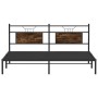 Estructura de cama sin colchón roble ahumado 183x213 cm