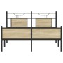 Estructura de cama sin colchón madera roble Sonoma 140x190 cm