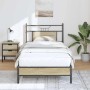 Estructura de cama sin colchón madera roble Sonoma 80x200 cm